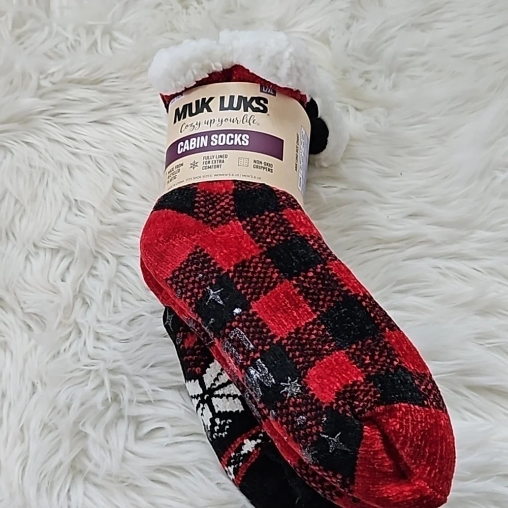Set of Muk Luk socks, Maurices slippers/socks, and Rooted Soul socks NEW